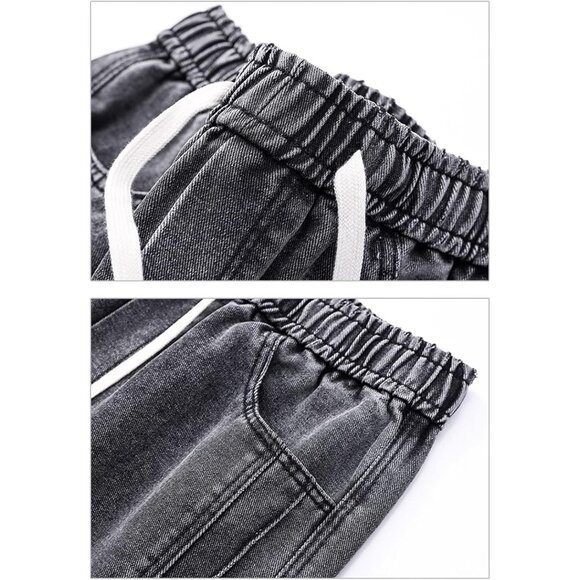 Versatile Women's Cargo Jeans - Baggy Wide Leg, Vintage Look, All-Season Fit - Picture 4 of 5